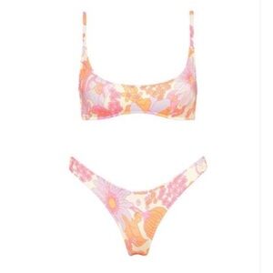 Triangl Maci Swim Top & Bottom in Sherbet Floral